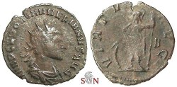 Ancient Coins - Aurelianus Antoninianus - VIRTVS AVG - RIC 141 - rare