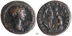Ancient Coins - Trajan AE As - Dacia seated left - RIC 561