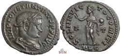 Ancient Coins - Constantinus I Follis - SOLI INVICTO COMITI - Lugdunum mint - RIC 307