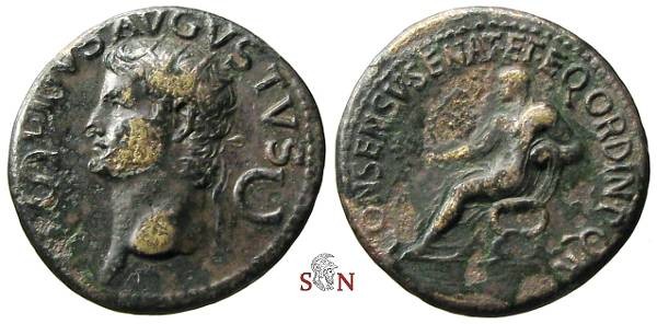 Ancient Coins - Divus Augustus Dupondius - struck under Caligula - RIC 156