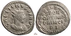 Ancient Coins - Gallienus Antoninianus - SPQR OPTIMO PRINCIPI - RIC 659