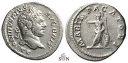 Ancient Coins - Caracalla Denarius - MARTI PACATORI - RIC 222