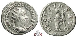 Ancient Coins - Volusianus Antoninianus - AEQVITAS AVG - Antioch mint - RIC 215