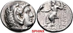55RCH7Z) KINGS of MACEDON. temp. Alexander III – Philip III. Circa 324/3-320 BC. AR Tetradrachm (26mm, 17.04 g, 11h). In the name of Alexander III. Arados mint. Struck under Menes 