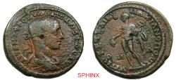 Ancient Coins - 806EK3Z) Severus Alexander, AE25, 10.73 Grms, 25.5 mm of Markianopolis, Moesia Inferior. Magistrate: Getulicus. Obverse: AVT K M AVΡ CEYH AΛEXANΔΡOC, Laureate head right. VF