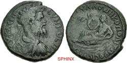 Ancient Coins - 352LR6X) RARE. MOESIA INFERIOR, Nicopolis ad Istrum. Septimius Severus. AD 193-211. AE Tetrassarion (26mm, 9.69 g, 7h). Gaius Ovinius Tertullus, legatus Augusti pro praetore.