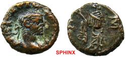 Ancient Coins - 622RM6) Roman Provincial, Maximianus Potin Tetradrachm, 6.71 grms, 19 mm of Alexandria. Year 7 = 292-293 AD. Obverse: A K M OVA MAZIMIANOC CEB, Laureate draped bust right. FINE