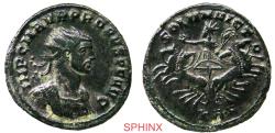 Ancient Coins - 514EL22P) Roman Imperial, Probus, Antoninianus, (3.55 Grms, 23 mm) Serdica, AD 277. Obverse: IMP CM AVR PROBVS AVG, radiate bust right, wearing imperial mantle. Reverse: SOLI INVIC