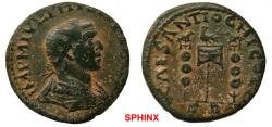 Ancient Coins - 517EK8) PISIDIA, Antioch. Philip I. 247-249 AD. AE 25 mm (9.88 grms). Radiate and draped bust right, seen from behind / CAES ANTIOCHI COL, S-R in exergue, vexxillum between two sta