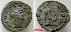 Ancient Coins - 260CK3) Divus Claudius II GOTHICUS. AD 268-270. AE Antoninianus. 2.91 grms, DIVO CLAVDIO, radiate head right / CONSECRATIO, Eagle standing left, head right. RIC V-1, 266. FINE.