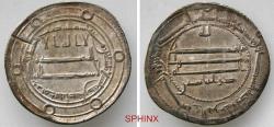 World Coins - 26RL6Z) THE ABBASID CALIPHATE, FIRST PERIOD : AL-MA'MUN, 194-218 AH / 810-833 AD, AR DIRHAM, 24 MM, 2.88 GRMS, STRUCK AT THE MINT OF MADINAT ISBAHAN IN THE YEAR 199 AH; XF
