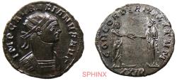 Ancient Coins - 584FF4W) Aurelian (270-275 AD); AE Antoninianus. 4.00 Grms, 22 mm, Siscia, 274-275 AD. Obverse: IMP C AVRELIANVS AVG, radiate, cuirassed bust right. Reverse: CONCORDIA MILITVM, XF