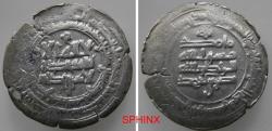 Ancient Coins - 609FC6Z) SAMANID, NASR II IBN AHMAD, 301-331 AH / 914-943 AD, AR DIRHAM (7.83 GRMS, 30.5 MM) STRUCK AT THE MINT OF AL-SHASH THE YEAR 322 AH, CITING AL-RADI BILLAH, VF