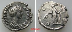 Ancient Coins - 47LF6Z) Crispina. Augusta, AD 178-182. AR Denarius (18 mm, 2.93 g, 12h). Rome mint. Struck under Commodus. Draped bust right / Ceres standing left, holding grain ears and torch VF