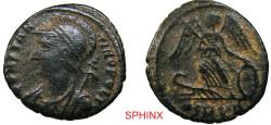 Ancient Coins - 12CK2Z) Constantinopolis City Commemorative, AE follis, (1.89 gr, 17.5 mm), Cyzicus mint, Obverse: CONSTAN-TINOPOLI, Laureate, helmeted bust left, wearing imperial mantle, holding