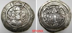 Ancient Coins - 473EG5Y) SASANIAN KINGS. Kavād (Kavādh) I. Second reign, AD 499-531. AR Drachm (27.5 mm, 2.11 g). AH mint. Dated RY 13 (AD 500/1). Bust right, wearing mural crown with korymbos set