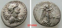Ancient Coins - 123EH6Z)  CAPPADOCIA, Caesarea-Eusebia. Hadrian. AD 117-138. AR Hemidrachm (15.5 mm, 1.52 g, 12h). Dated RY 4 (AD 119/20). Laureate, draped and cuirassed bust right, seen from the