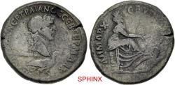 Ancient Coins - 894CER4W) SELEUCIS and PIERIA, Antioch. Trajan. AD 98-117. AR Tetradrachm (26mm, 14.06 g, 6h). Struck AD 103-111. Laureate head right; below, club left and eagle standing right