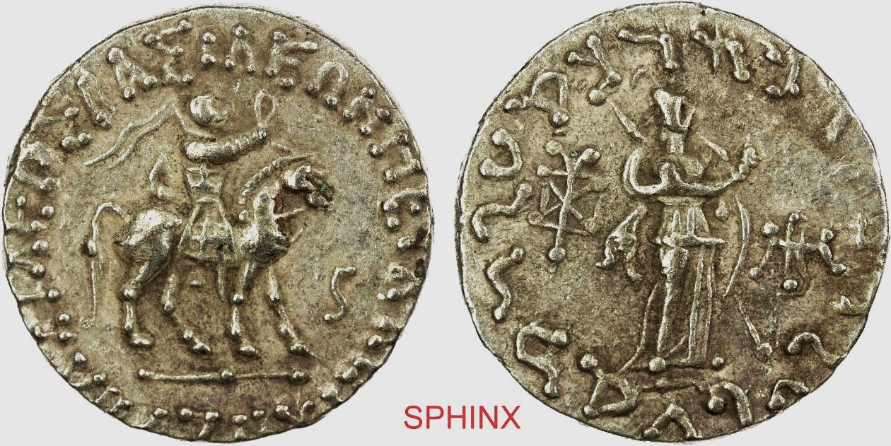 1114CFF3Y) INDO-SCYTHIAN: Azes, ca. 58-12 BC, BI tetradrachm