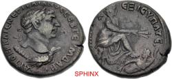 Ancient Coins - 893CER4W) Roman Provincial Coinage. Seleucis and Pieria, Antioch. Trajan (AD 98–117). AR Tetradrachm (24 mm, 13.44 g, 5h). Struck AD 110–111.  Obverse: Laureate head of Trajan faci