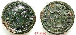 Ancient Coins - 715GR4KP) Constantine I, AD 307/310-337. AE follis, 2.78 Grms, 21 mm, Rome mint, AD 314. Obverse: IMP CONSTANTINVS PF AVG, laureate, draped and cuirassed bust right. Reverse: SOLI