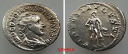 Ancient Coins - 156GH22P) Gordian III. AD 238-244. AR Antoninianus (21 X 23.5mm, 4.151 g). Rome mint, 4th officina. 8th-11th emissions, AD 240-243. Radiate, draped, and cuirassed bust right / VF