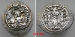 Ancient Coins - 635EG2Y) SASANIAN KINGS. Pērōz (Fīrūz) I. AD 457/9-484. AR Drachm (24.5 X 29 mm, 4.04 grms). BBA (Court) mint. Struck circa AD 465-474. Bust right, wearing crown with frontal cresc