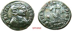 Ancient Coins - 996HC5K) Galeria Valeria. Augusta, AD 293(?)-311. AE Follis (26 mm, 6.54 g). Thessalonica mint, 5th officina. Struck circa AD 308-310. Diademed and mantled bust right / Venus stand