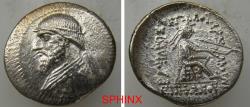 Ancient Coins - 630KR22) KINGS of PARTHIA. Mithradates II. 121-91 BC. AR Drachm (19 mm, 3.52 grms). Ekbatana mint. Struck circa 119-109 BC. Diademed bust left / BAΣIΛEΩΣ to left, MEΓAΛOV above,