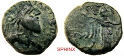 Ancient Coins - 281EH22P) INDO-PARTHIANS, Gondopharid Dynasty. Gondophares. Circa 40-5 BC. AE Tetradrachm (22 mm, 10.02 g). Uncertain mint in Northern Arachosia/Kabul Valley. Diademed bearded bust