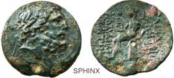 Ancient Coins - 867CG4V) Seleukid Kingdom. Antioch. Demetrios II, 1st reign. 146-138 BC. AE 11.35 Grms, 25.5 mm, Obverse: Laureate head of Zeus right. VF