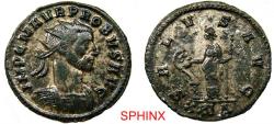 Ancient Coins - 64GG2Y) Probus, AE Antoninianus, (2.73 grms, 22 mm) Siscia mint, Obverse: IM CM AVR PROBVS AVG, Radiate and cuirassed bust right. Reverse: SALVS AVG, Salus standing left, feeding