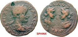 Ancient Coins - 57AK8FM) RARE CILICIA Seleucia ad Calycadnum Severus Alexander AD 222-235. Bronze (AE; 23-24mm; 6.38g; 5h) AV K M [AVP CE]VH AΛΕΞΑΝΔΡ[ ] Laureate,