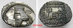 Ancient Coins - 609GG3Y) KINGS of PARTHIA. Pakoros I. Circa AD 78–120. AR Drachm (22 × 18 mm, 3.82 g, 12h). Ekbatana mint. Diademed bust left, wearing medium-length beard / Archer (Arsakes I) seat