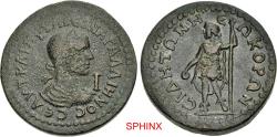 Ancient Coins - 274MH6X) PAMPHYLIA, Side. Gallienus. AD 253-268. AE Dekassarion (30.5mm, 21.81 g, 6h). Laureate, draped, and cuirassed bust right; I (mark of value) before / Apollo Sidetes standin
