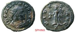 Ancient Coins - 369GK5W) CLAUDIUS II GOTHICUS. 268-270 AD. Antoninianus (20 mm, 3.80 g). Antioch mint. IMP C CLAVDIVS AVG, radiate and draped bust right / FIDE-S AVG, Mercury standing left, holdin