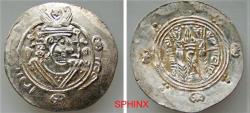 World Coins - 361HH22P) ‘Abbasid Governors of Tabaristan. Hānī. PYE 136-140 / AH 171-175 / AD 787-791. AR Hemidrachm (24-25 mm, 2.00 g). Dated PYE 137 (AH 172 / AD 788). Crowned Sasanian-style