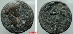 Ancient Coins - 782FG8) SYRIA, Seleucis and Pieria. Antioch. ELAGABALUS, 218-222 AD, AE 19 mm, 5.1 grms, OBV. HIS LAUREATE HEAD RIGHT, REV. DELTA E IN UPPER FIELD, STAR BELOW, ALL IN LAUREL WREATH