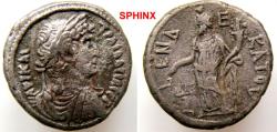 Ancient Coins - 813HM3) EGYPT, Alexandria. Hadrian. 117-138 AD. Billon Tetradrachm (25 mm, 12.81 gm). Dated RY 11 (126/127 AD). Laureate, draped and cuirassed bust right, seen from behind / LENΔ E