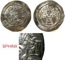 Ancient Coins - 354ER4X) HUNNIC TRIBES, Hephthalites. Uncertain. Circa 7th century AD. AR Drachm (32 mm, 3.47 g). Imitating a Sasanian drachm of Hormazd IV from the Balkh mint, dated RY 11. VF