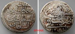 Ancient Coins - 145HH3Y) OTTOMAN GEORGIA and Armenia, SULTAN AHMAD III, 1722-1730 AD, AR Abbassi 5.33 grms, 23 mm, minted at Tiflis (Tiblisi) type of Album A-2708, SCARCE; VF.