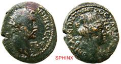 Ancient Coins - 319RG4X) R. Provincial, Antoninus Pius, AE23 of Anazarbus, 6.18 Grms, 20.5 X 23.5 mm, dated CY 178 = 159-160 AD. Obverse: AYT K T AIΛ AΔΡ ANTΩNINOC CEB E, Π-Π, radiate head right /