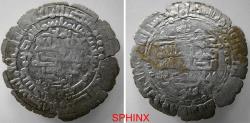 World Coins - 723EC6Z) SAMANID, NUH II (b. Mansour I), 365-387 AH/ 976-997 AD, AR dirham, 5.17 grms, 37.5 mm, struck at Balkh in 377 AH; citing caliph Al-Taye'e lillah, and Nuh ibn Mansour; VF