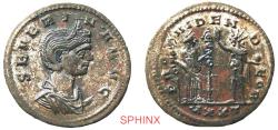 Ancient Coins - 578FF4W) Severina Augusta, A.D. 270-275. AE antoninianus, 3.98 Grms, 22 mm, Ticinum, late A.D. 274. Obverse: SEVERI-NA AVG, Diademed and draped bust of Severina right, set on a cre