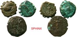 Ancient Coins - 167CH22P) Group of 3 better grade Seleucid bronzes all identifiable 14 to 17 mm, total weight 8.77 grms, SOLD AS IS NO RETURN.