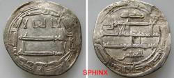 World Coins - 641CC4K) ABBASID CALIPHATE, FIRST PERIOD : AL-AMIN, 193-198 AH / 809-813 AD, AR DIRHAM STRUCK AT THE MINT OF MADINAT AL-SALAM (PRESENT DAY BAGHDAD) IN THE YEAR 196 AH VF