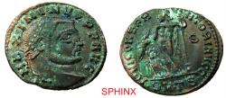 Ancient Coins - 958RC2Z) Maximinus II, AE Follis, (5.19 gr, 24 mm), Thessalonica mint, Obverse: MAXIMINVS PF AVG, Laureate head right. Reverse: IOVI CONSER-VATORI AVGG, Jupiter standing left, hold