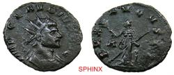 Ancient Coins - 256EM22P) Roman Imperial, Claudius II Gothicus (268-270 AD), AE antoninianus, (2.81 Grms, 20.5 mm) Rome mint. Obverse: IMP CLAVDIVS AVG, radiate, cuirassed bust right. Reverse: PAX