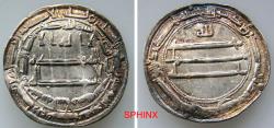 World Coins - 32RL6Z) THE ABBASID CALIPHATE, FIRST PERIOD : AL-MA'MUN, 194-218 AH / 810-833 AD, AR DIRHAM, 2.94 GRMS, 25 MM, STRUCK AT THE MINT OF MADINAT AL-SALAM IN THE YEAR 206 AH XF