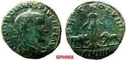 Ancient Coins - 567FL) MOESIA SUPERIOR, Viminacium. Gordian III. 238-244 AD. Æ 28 mm (17.81 gm). Dated year 4 (242/3 AD).Laureate, draped, and cuirassed bust right / Female figure (Moesia?) standi